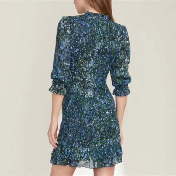 VERONICA BEARD Farha Smocked Dress Size M/8 - Picture 2 of 9